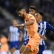 Atletico Madrid's Belgian midfielder Yannick Ferreira-Carrasco (L) fights for the ball with FC Porto's Brazilian forward Pepe Cossa during the UEFA Champions League 1st round Group B football match between FC Porto and Club Atletico de Madrid at the Dragao stadium in Porto, on November 1, 2022