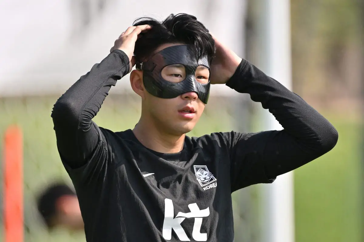 Tottenham Hotspur star, Son Heung-min, in South Korea training at the 2022 FIFA World Cup. 