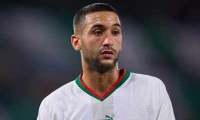 Hakim Ziyech of Morocco looks on during a friendly match between Paraguay and Morocco at Estadio Benito Villamarin on September 27, 2022 in Seville, Spain.