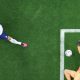 France's goalkeeper #01 Hugo Lloris blocks a shot by England's forward #09 Harry Kane during the Qatar 2022 World Cup quarter-final football match between England and France at the Al-Bayt Stadium in Al Khor, north of Doha, on December 10, 2022. (Photo by Giuseppe CACACE / AFP) (Photo by GIUSEPPE CACACE/AFP via Getty Images)