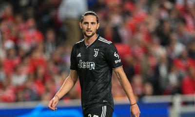 Adrien Rabiot of Juventus in action during the UEFA Champions League group H match between SL Benfica and Juventus at Estadio do Sport Lisboa e Benfica on October 25, 2022 in Lisbon, Portugal.