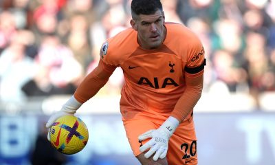 Goalkeeper Fraser Forster in action for Tottenham Hotspur. (Photo by Eddie Keogh/Getty Images)