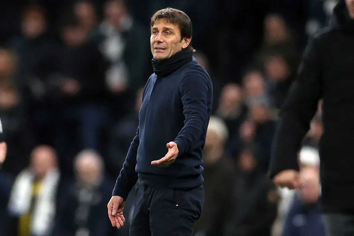 Antonio Conte says Tottenham Hotspur have taken a step forward despite Champions League exit. (Photo by ADRIAN DENNIS/AFP via Getty Images)
