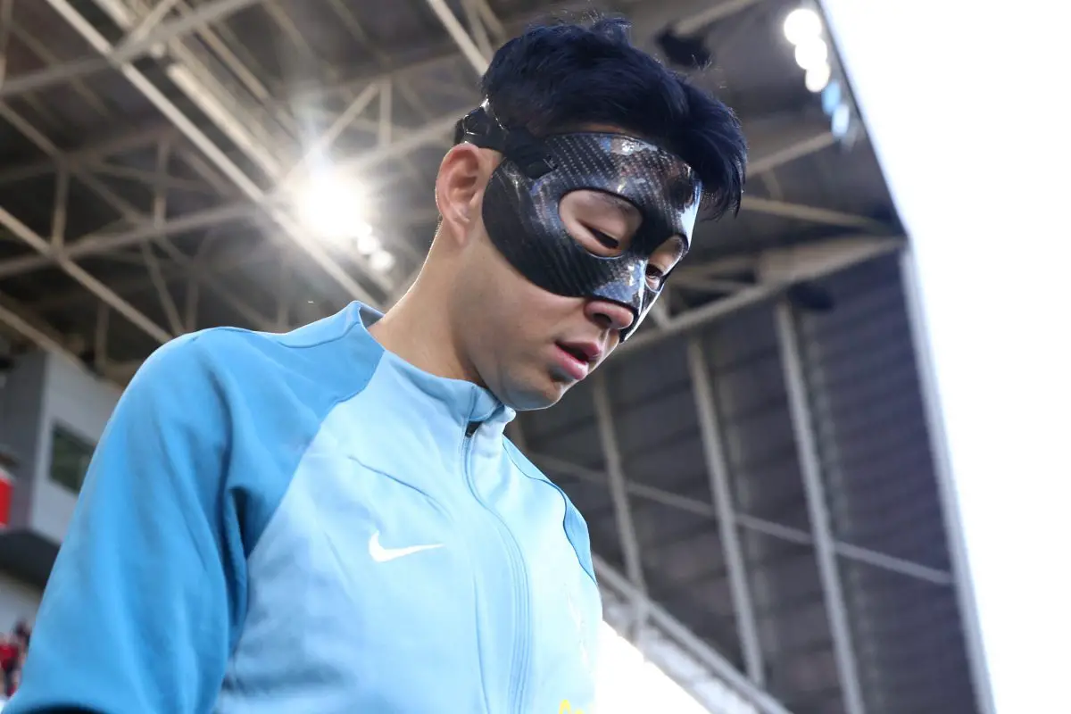 Son Heung-Min of Tottenham Hotspur walks onto the pitch for kick-off against Brentford FC in a 2-2 draw where he was below par. (Photo by Clive Rose/Getty Images)