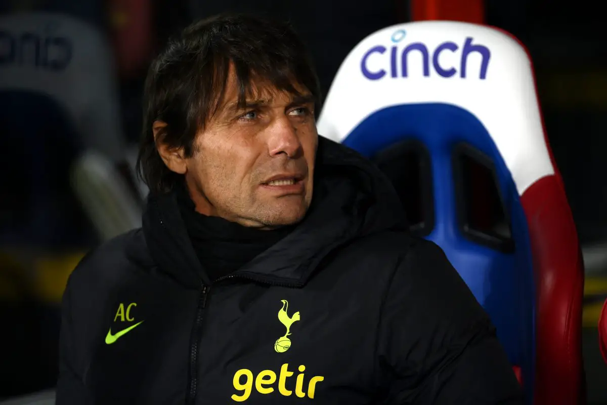 Tottenham boss Antonio Conte on PSG's radar if they sack Cristopher Galtier. (Photo by Mike Hewitt/Getty Images)