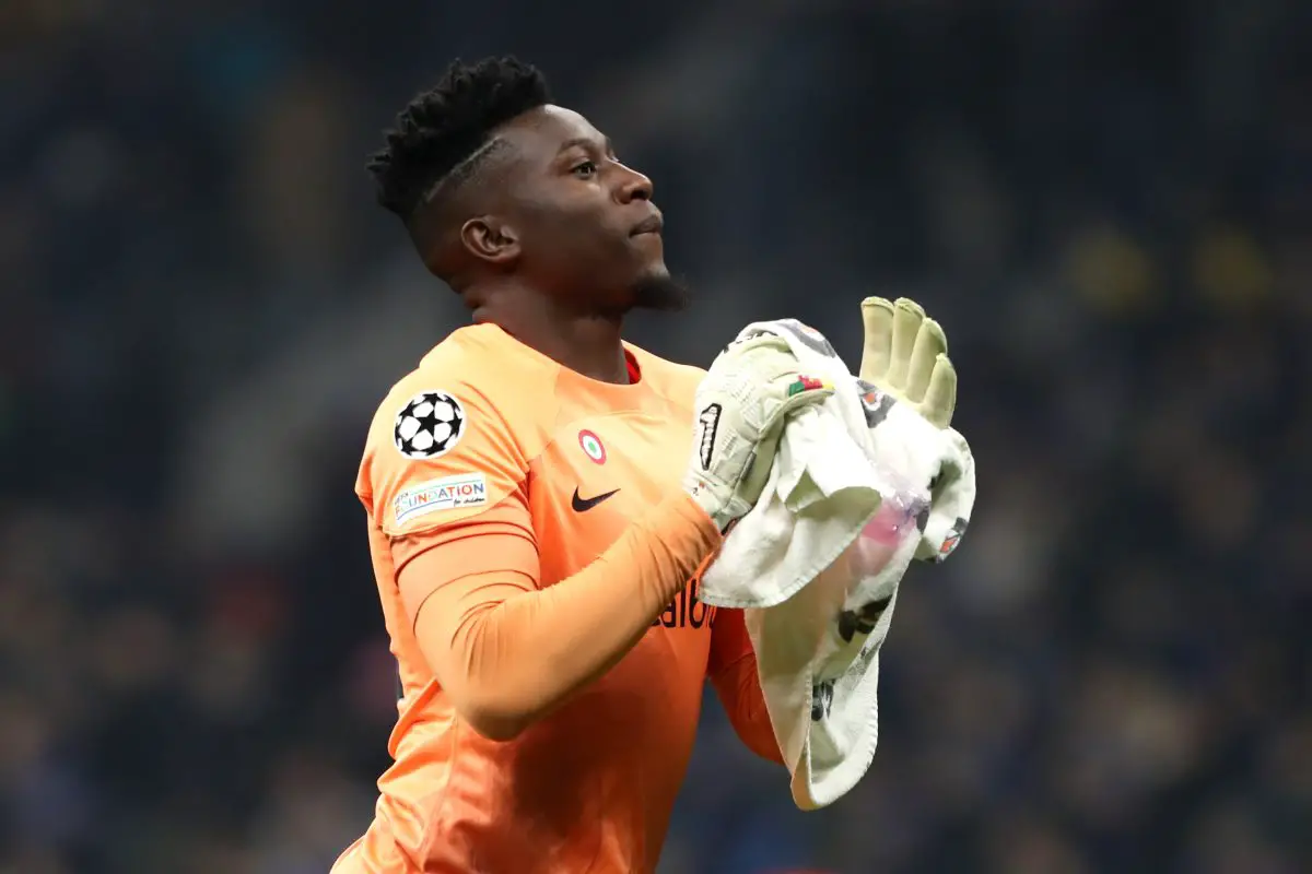 Tottenham make enquiry for Inter Milan goalie Andre Onana. (Photo by Marco Luzzani/Getty Images)
