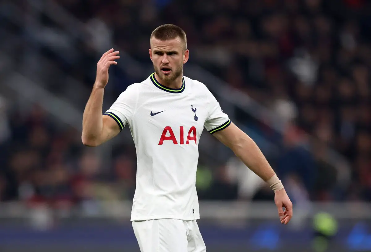 Eric Dier of Tottenham Hotspur during the UEFA Champions League round of 16 leg one match against AC Milan.