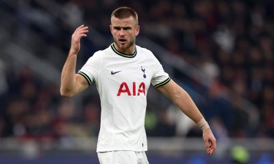 Eric Dier of Tottenham Hotspur during the UEFA Champions League round of 16 leg one match against AC Milan.