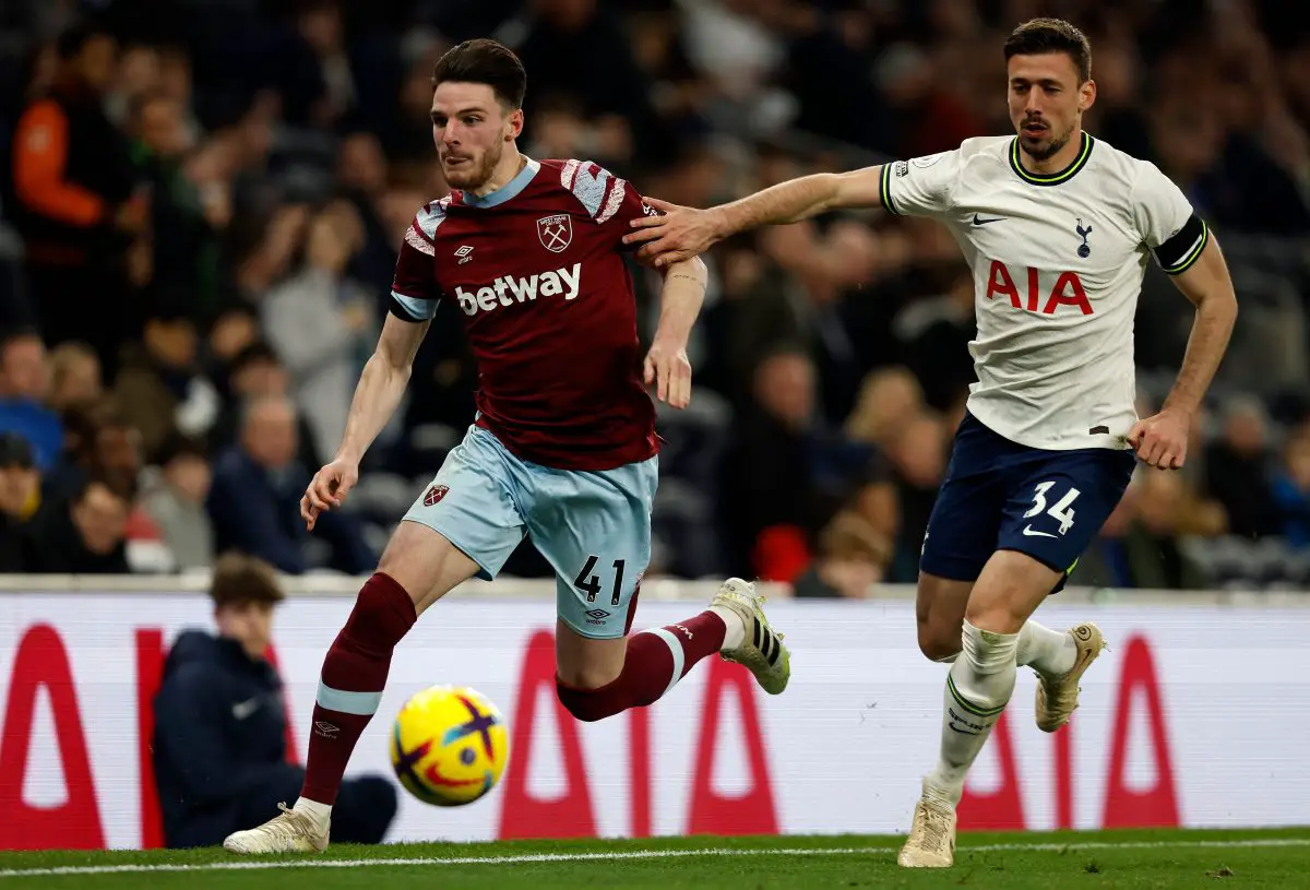 Jamie Redknapp tells Tottenham to hijack Arsenal move for Declan Rice.  (Photo by IAN KINGTON/AFP via Getty Images)