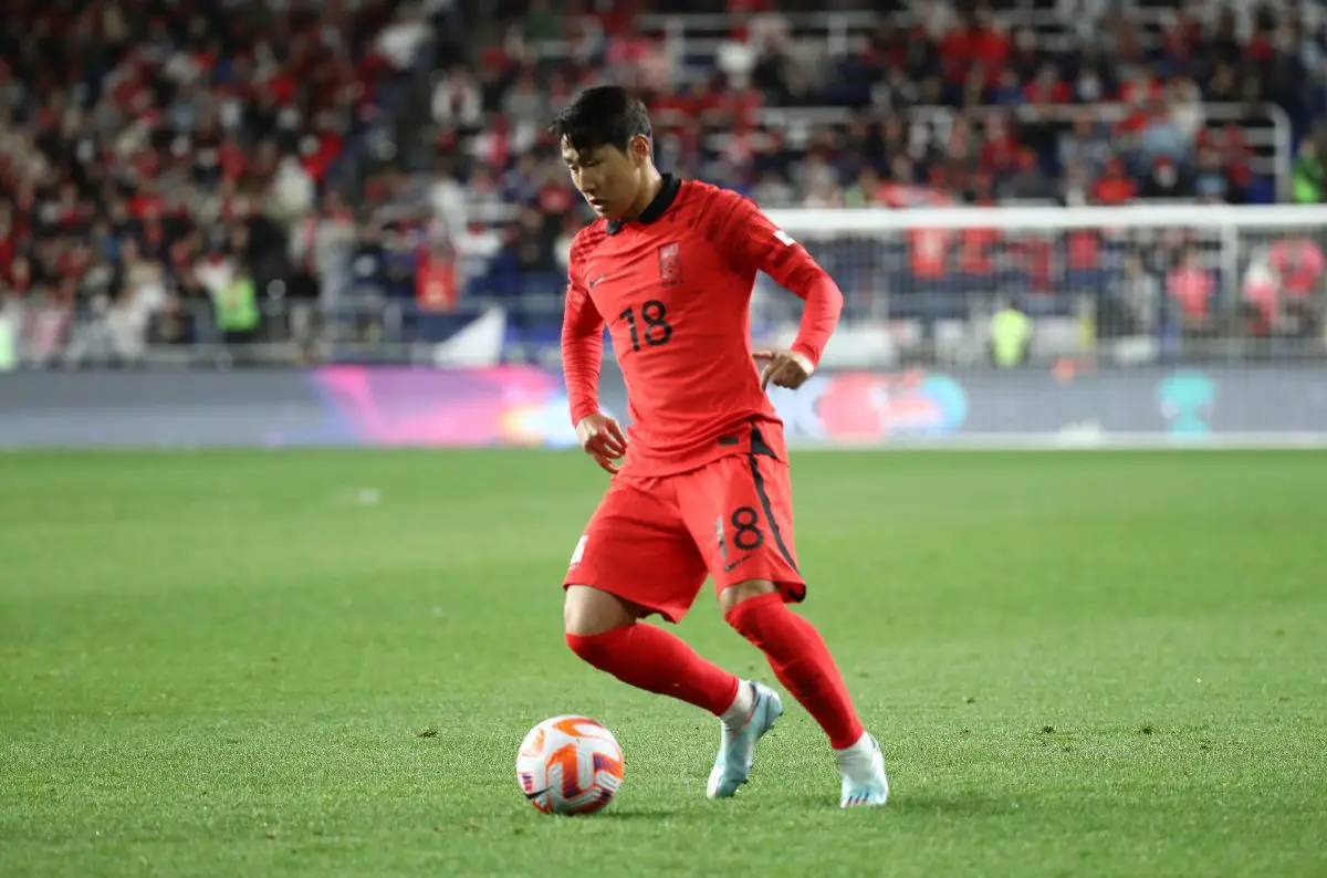 PSG are closing in on a move for Tottenham target Kang-in Lee.  (Photo by Chung Sung-Jun/Getty Images)