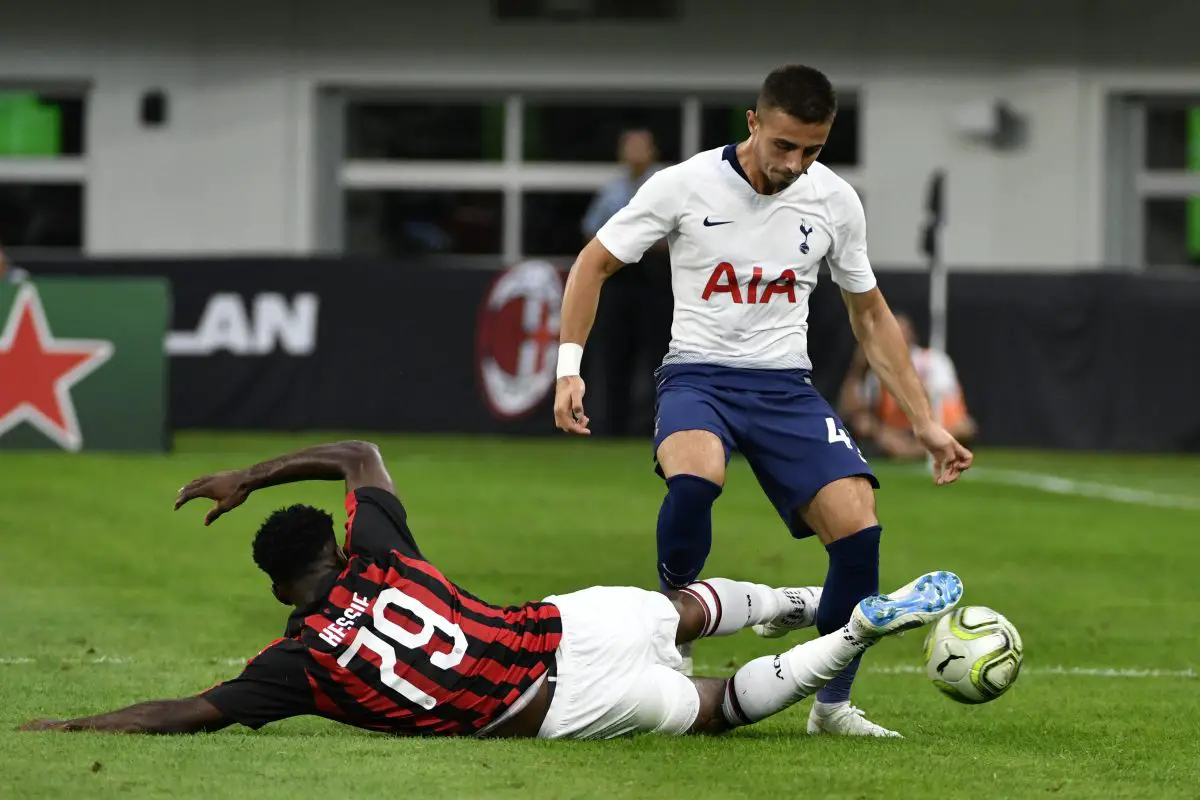 Anthony Georgiou of the Tottenham Hotspur steals the ball from Franck Kessié of AC Milan - July 2018.