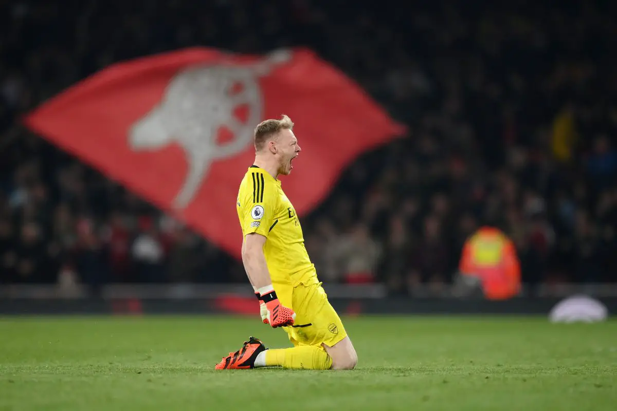 Arsenal goalie Aaron Ramsdale (Photo by Shaun Botterill/Getty Images)
