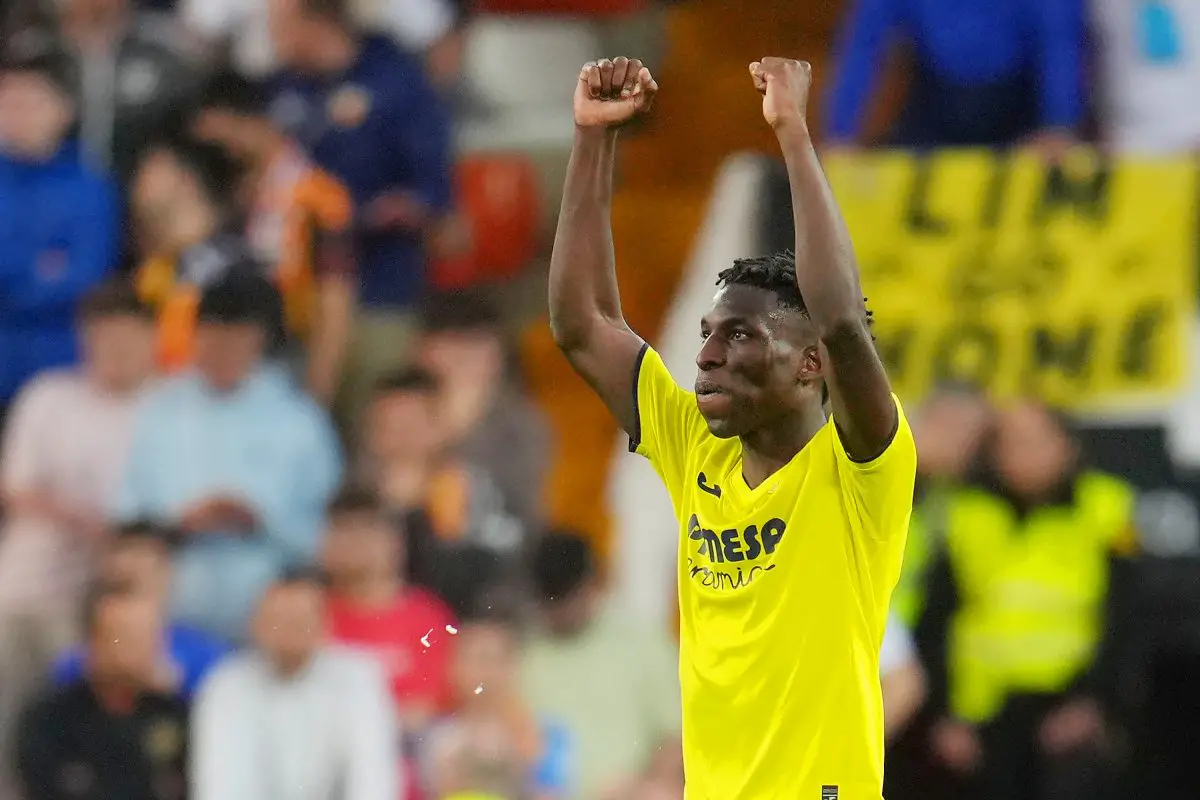 Tottenham are looking to sign Villarreal star Nicolas Jackson. (Photo by Aitor Alcalde/Getty Images)