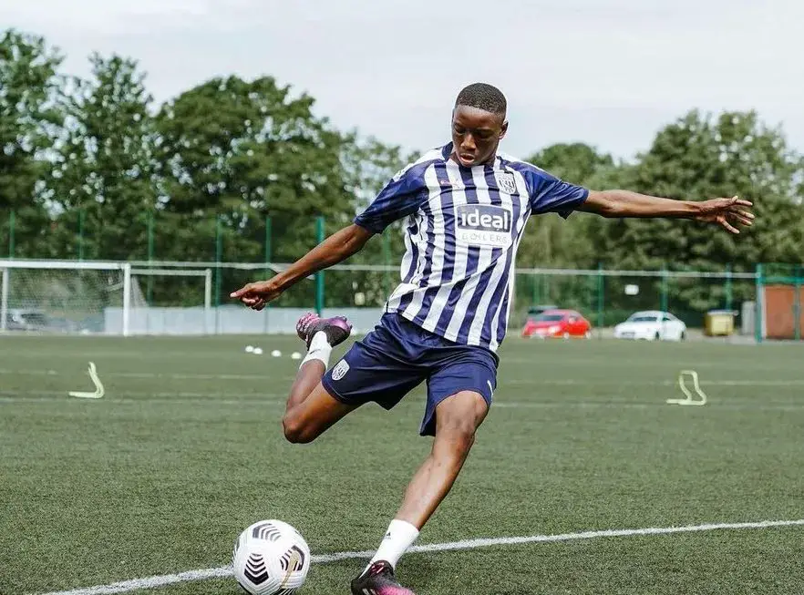 Jamaldeen Jimoh in action for West Bromwich Albion's youth team. (Image: as posted by @Total_Villa on Twitter)