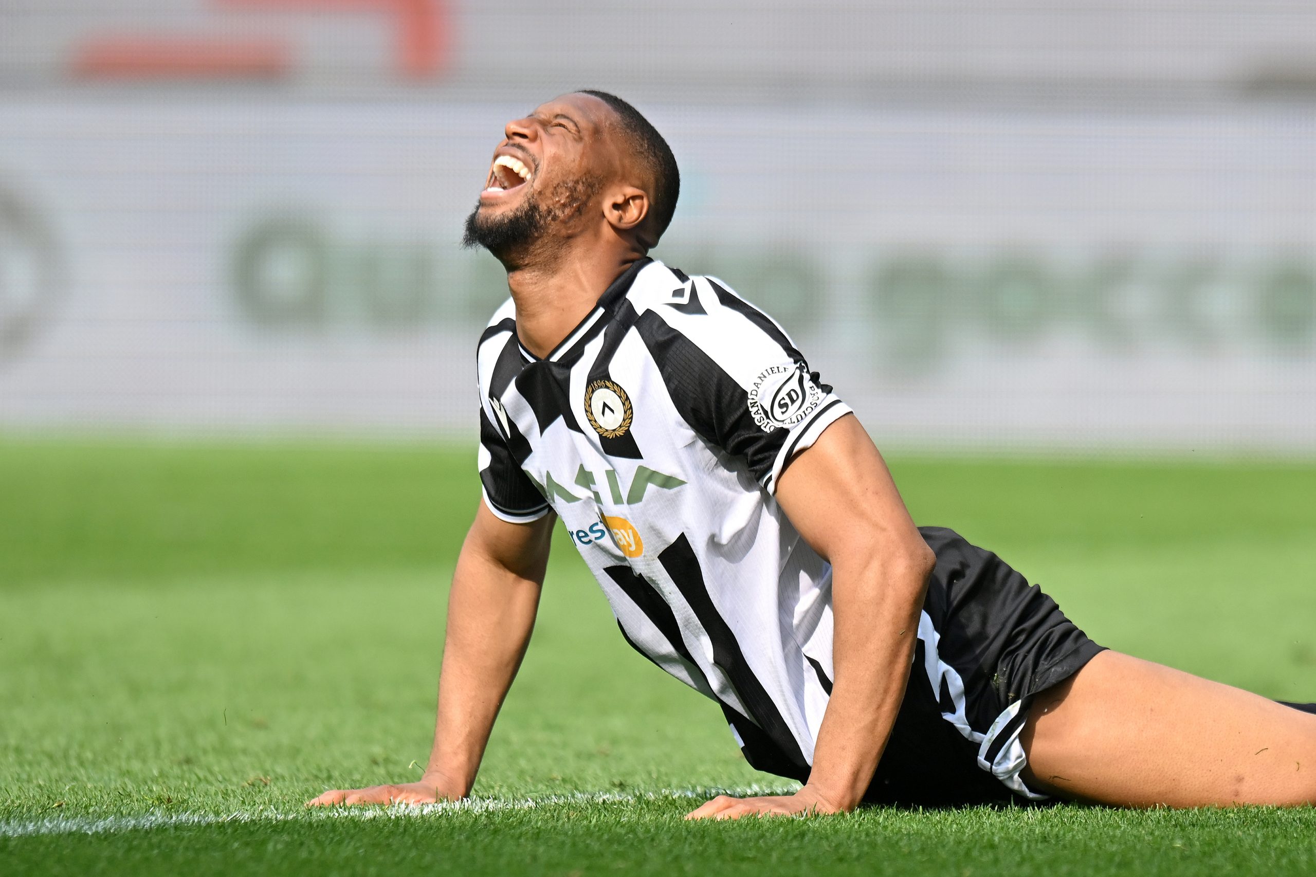 Beto of Udinese Calcio reacts after a missed chance.