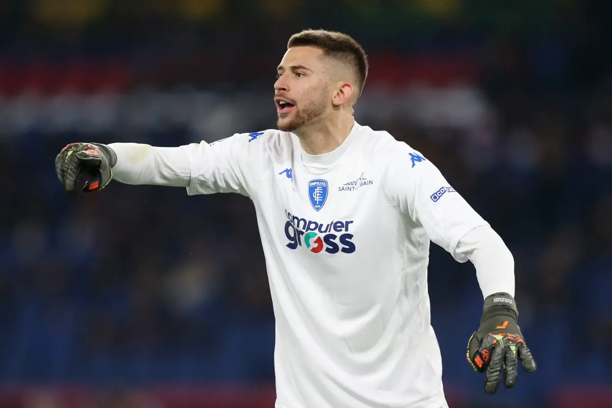 Guglielmo Vicario was signed by Tottenham from Empoli. (Photo by Paolo Bruno/Getty Images)