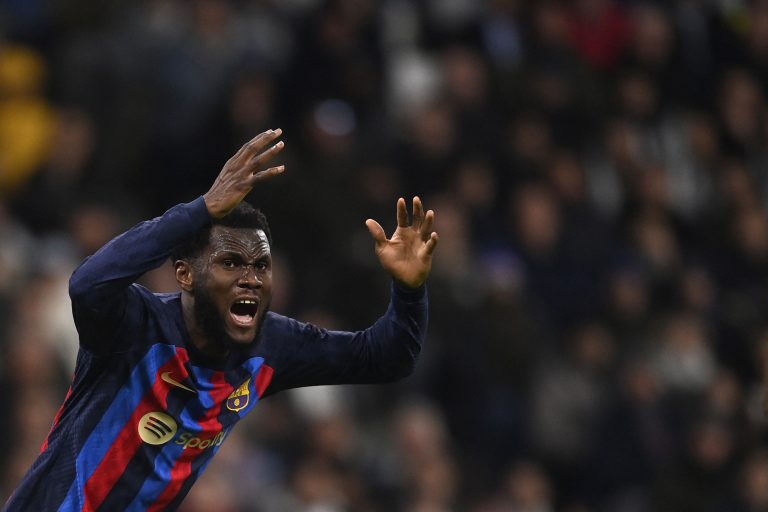 Barcelona's Ivorian midfielder Franck Kessie.