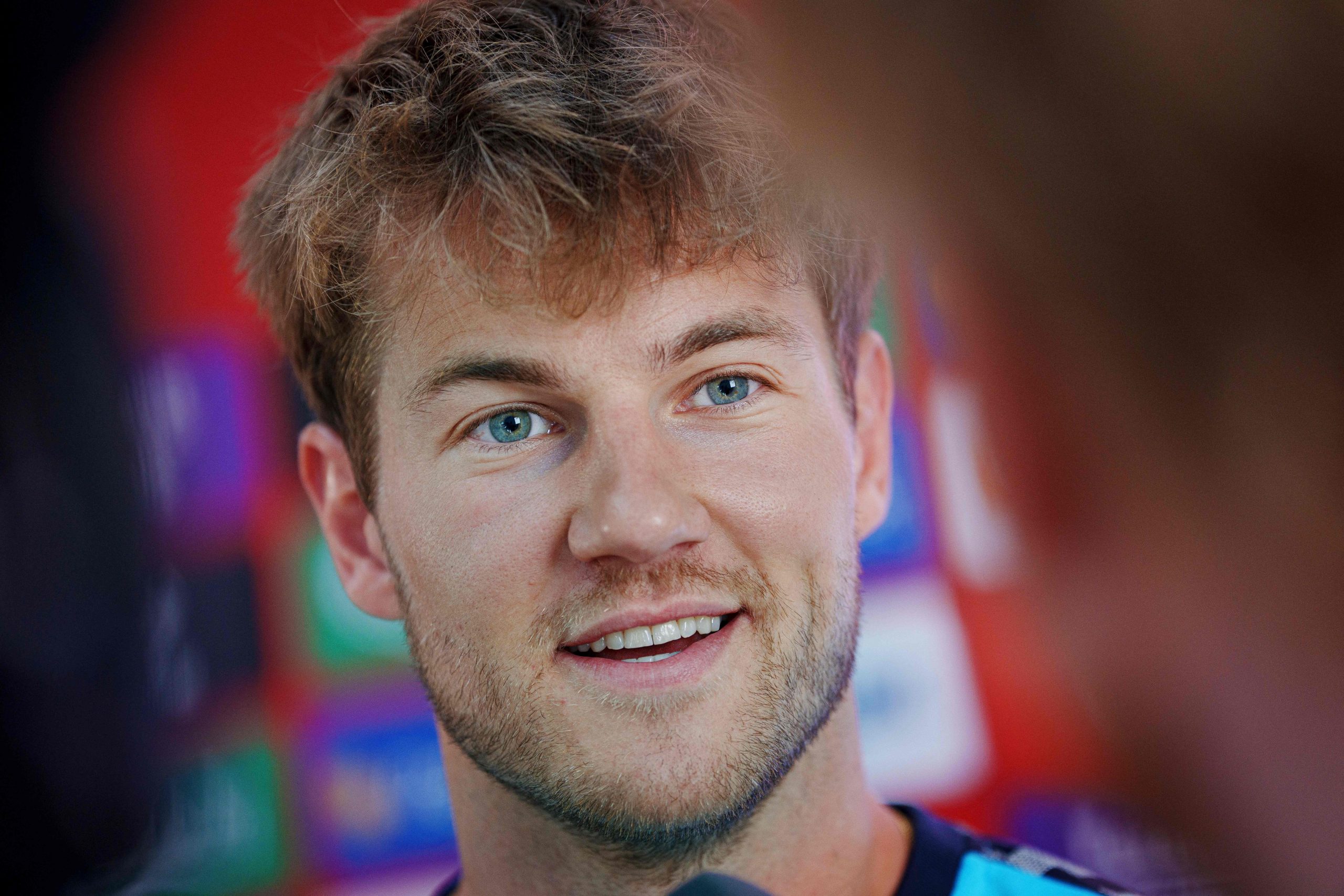 Danish defender Joachim Andersen is pictured during a press conference.