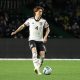 Kou Itakura of Japan in action during an international friendly against Colombia.