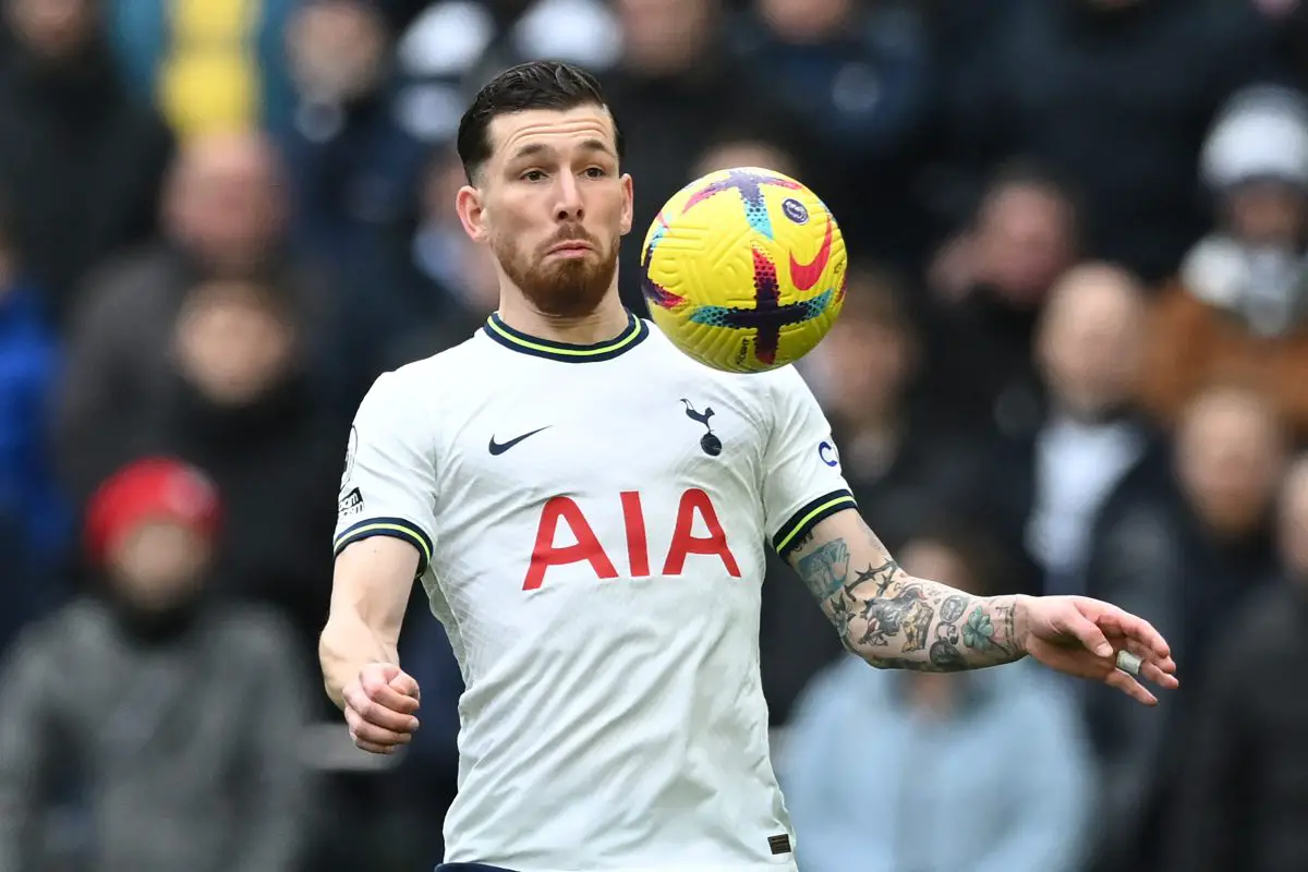 Pierre Emile-Hojbjerg informs Tottenham that he wants to leave.  (Photo by JUSTIN TALLIS/AFP via Getty Images)