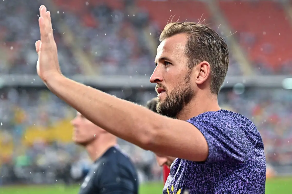 Bayern will ask Harry Kane to put pressure on Tottenham Hotspur for a summer exit.  (Photo by LILLIAN SUWANRUMPHA/AFP via Getty Images)