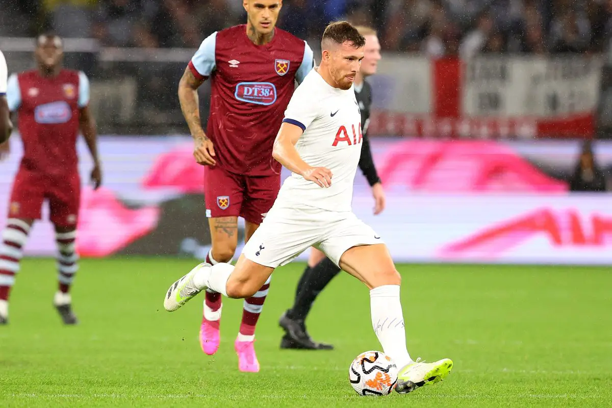 Atletico Madrid boss coy when asked about Tottenham Hotspur midfielder Pierre-Emile Hojbjerg. 