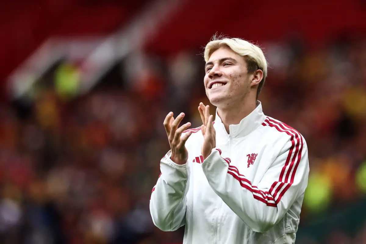 Manchester United's Danish forward Rasmus Hojlund was a target for Tottenham Hotspur this summer