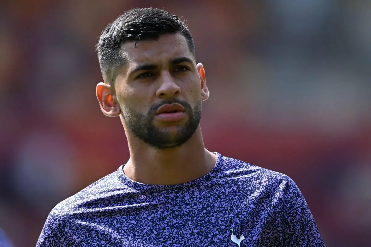 Tottenham star Cristian Romero has four yellows and a red card to his name already. (Photo by JUSTIN TALLIS/AFP via Getty Images)