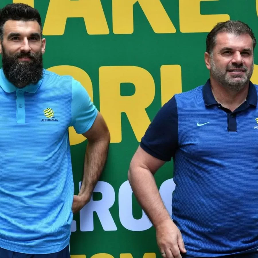 Mile Jedinak and Ange Postecoglou