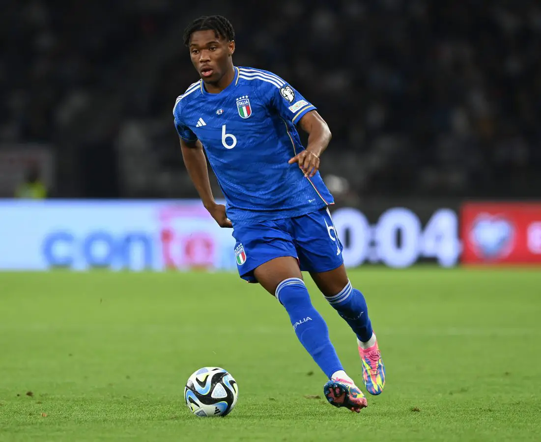 Destiny Udogie of Italy in action during the UEFA EURO 2024 European qualifier against Malta. (Photo by Claudio Villa/Getty Images)