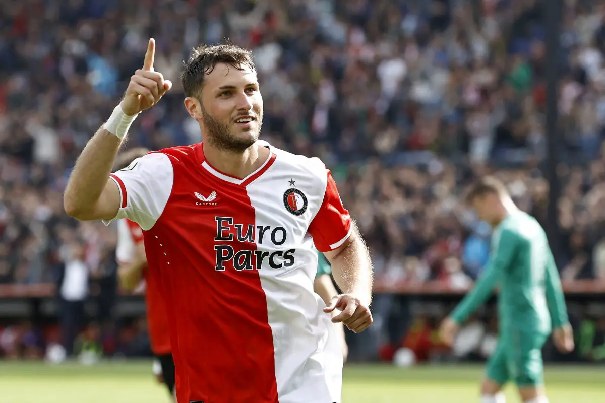 Feyenoord's Mexican forward Santiago Gimenez is linked with a move to Tottenham. (Photo by MAURICE VAN STEEN/ANP/AFP via Getty Images)