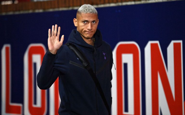 Tottenham Hotspur's Brazilian striker Richarlison. (Photo by GLYN KIRK/AFP via Getty Images)