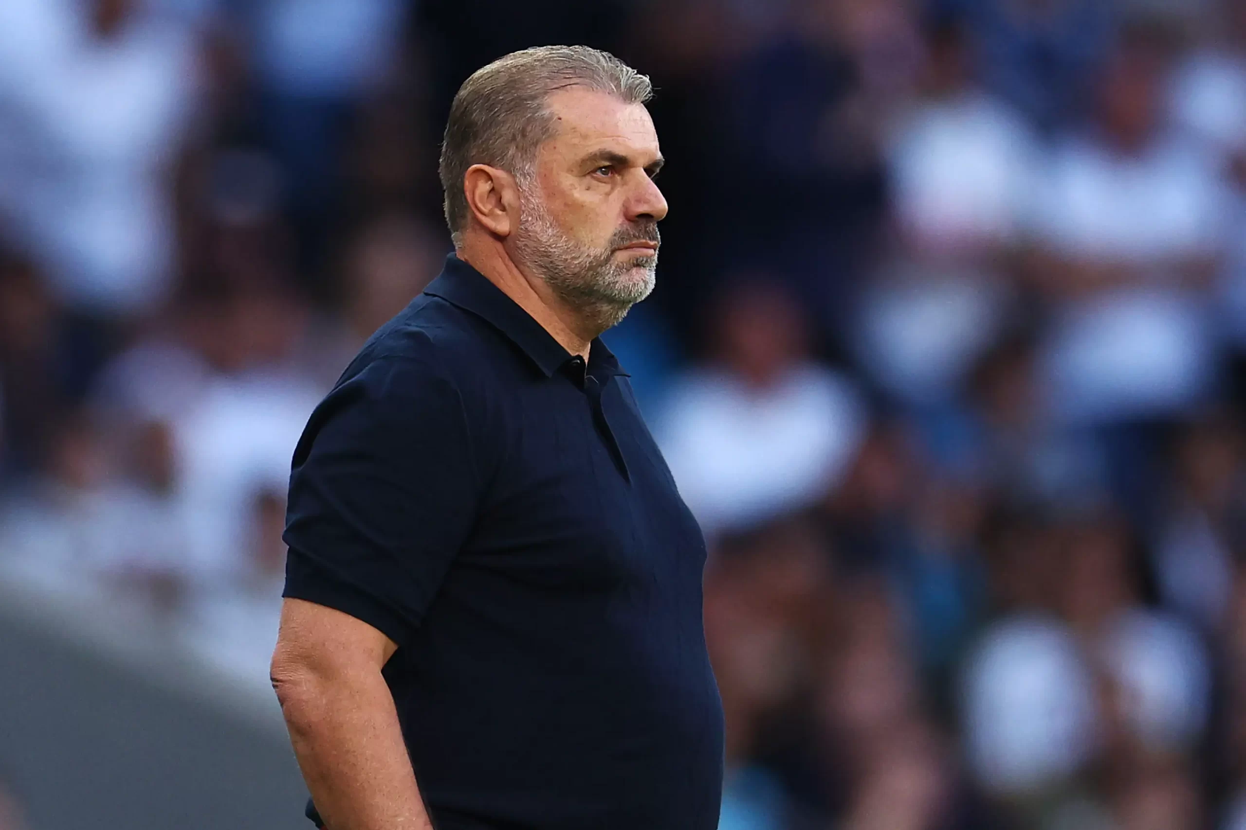 Tottenham boss Ange Postecoglou responds sarcastically to top-four claims after Fulham loss.