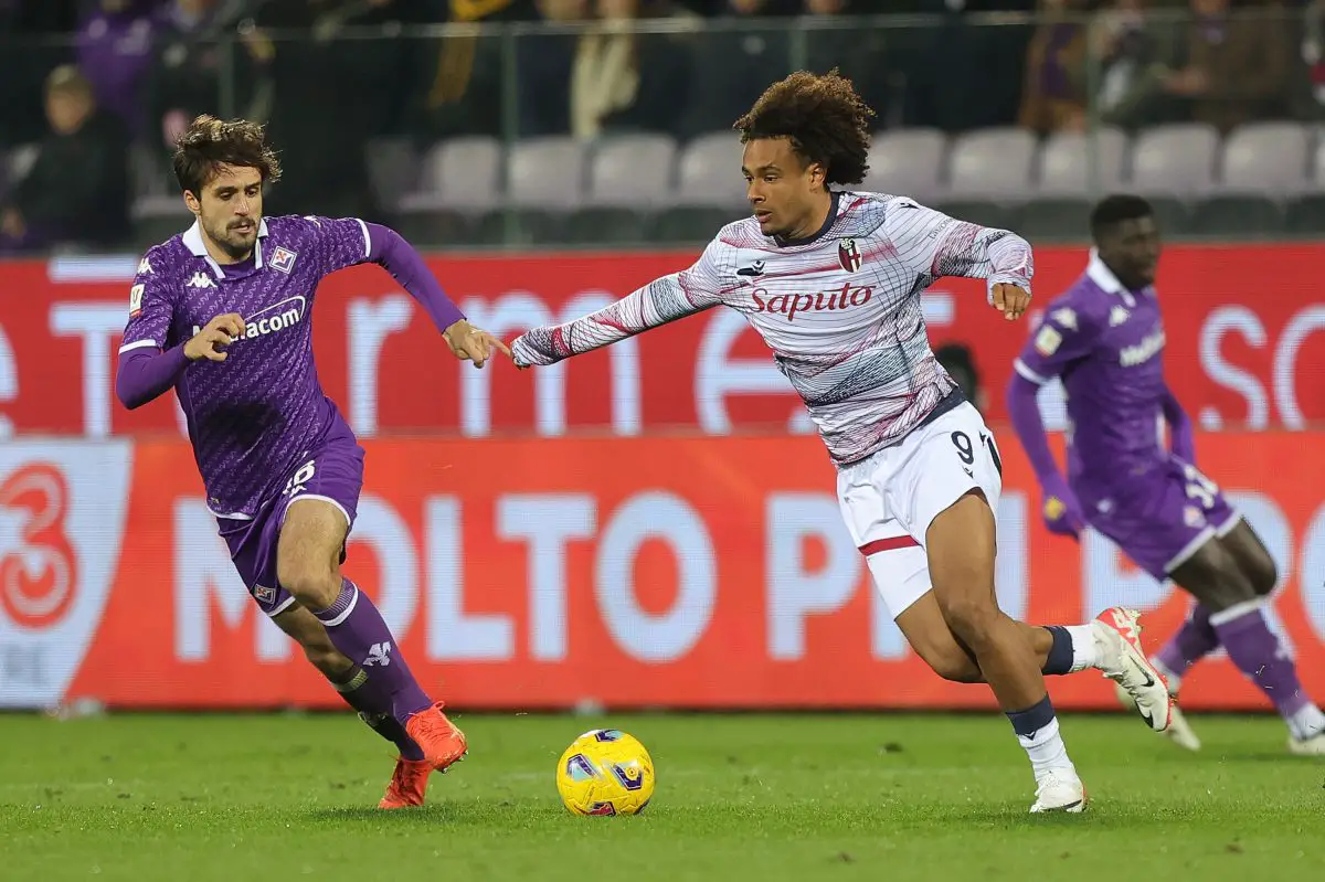 Tottenham Hotspur are now in danger in losing Joshua Zirkzee to Manchester United .  (Photo by Gabriele Maltinti/Getty Images)