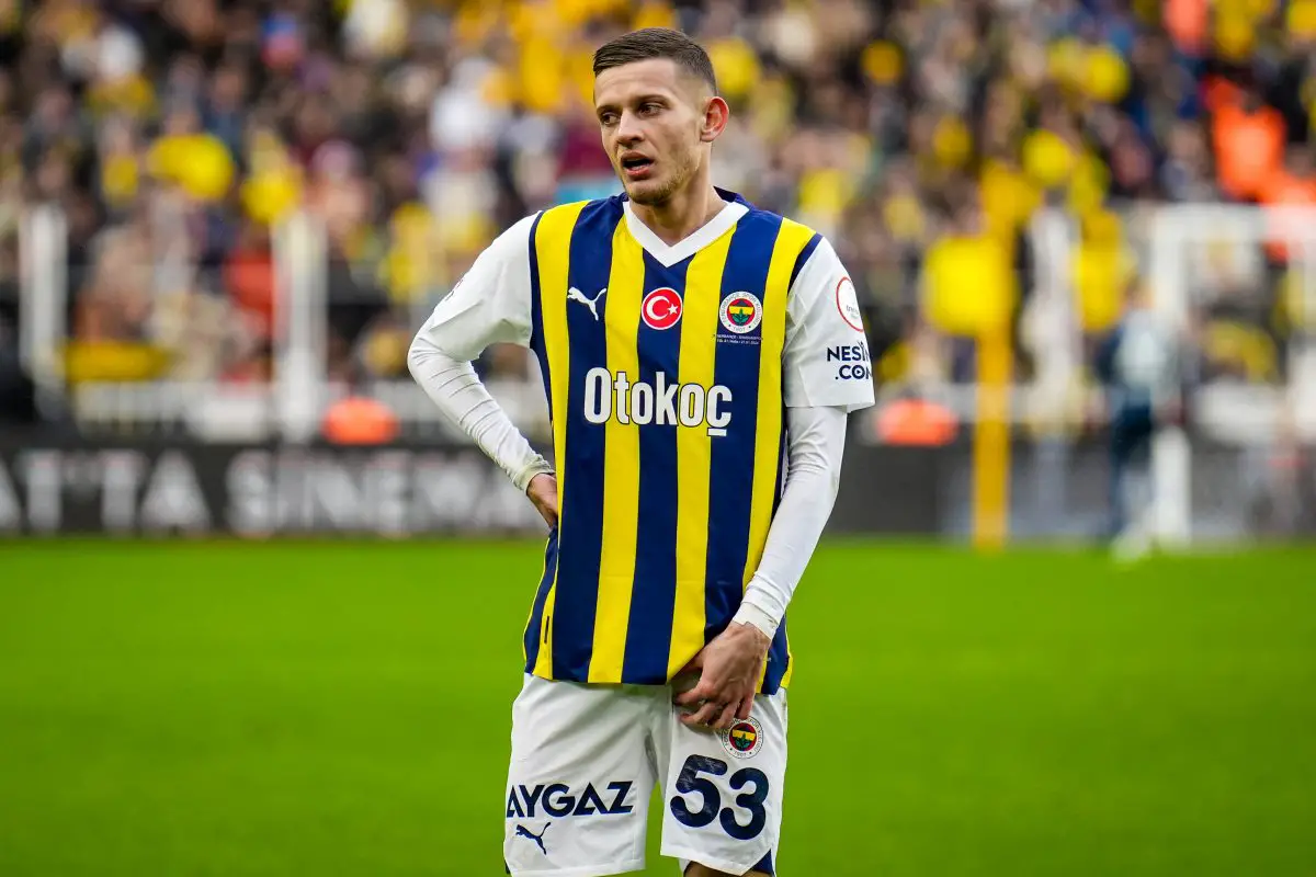 Sebastian Szymanski of Fenerbahce.(Photo by YAGIZ GURTUG/Middle East Images/AFP via Getty Images)