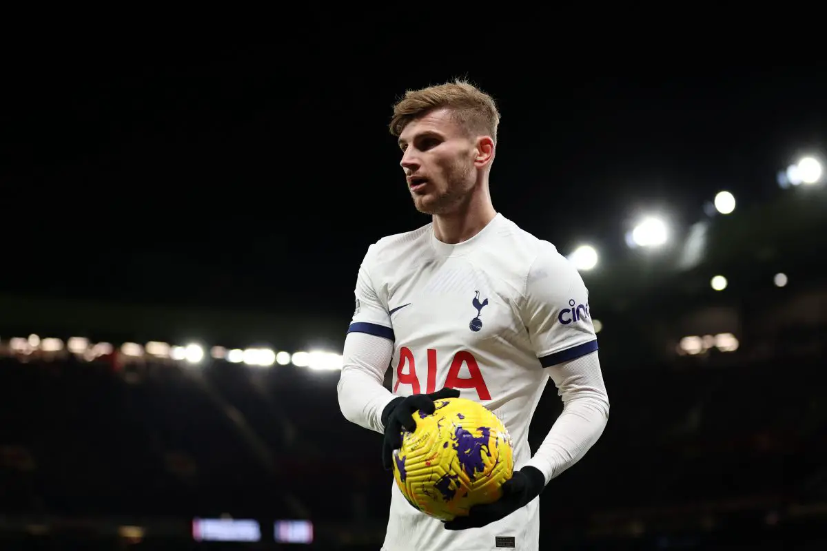 Timo Werner plays as a left-winger for Ange Postecoglou. (Photo by Catherine Ivill/Getty Images)