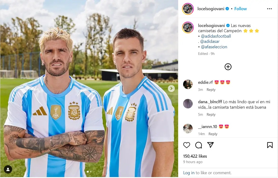 Giovani Lo Celso looks brilliant in the Argentina shirt, doesn't he?