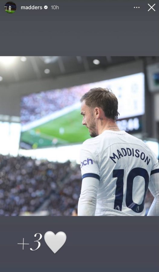 James Maddison story after Tottenham's 2-1 win over Luton Town at the weekend.