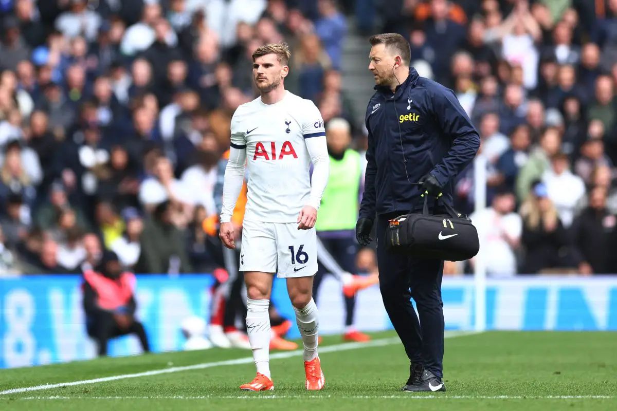 Blow for Tottenham as Timo Werner picks up hamstring injury against Arsenal. (Photo by Clive Rose/Getty Images)