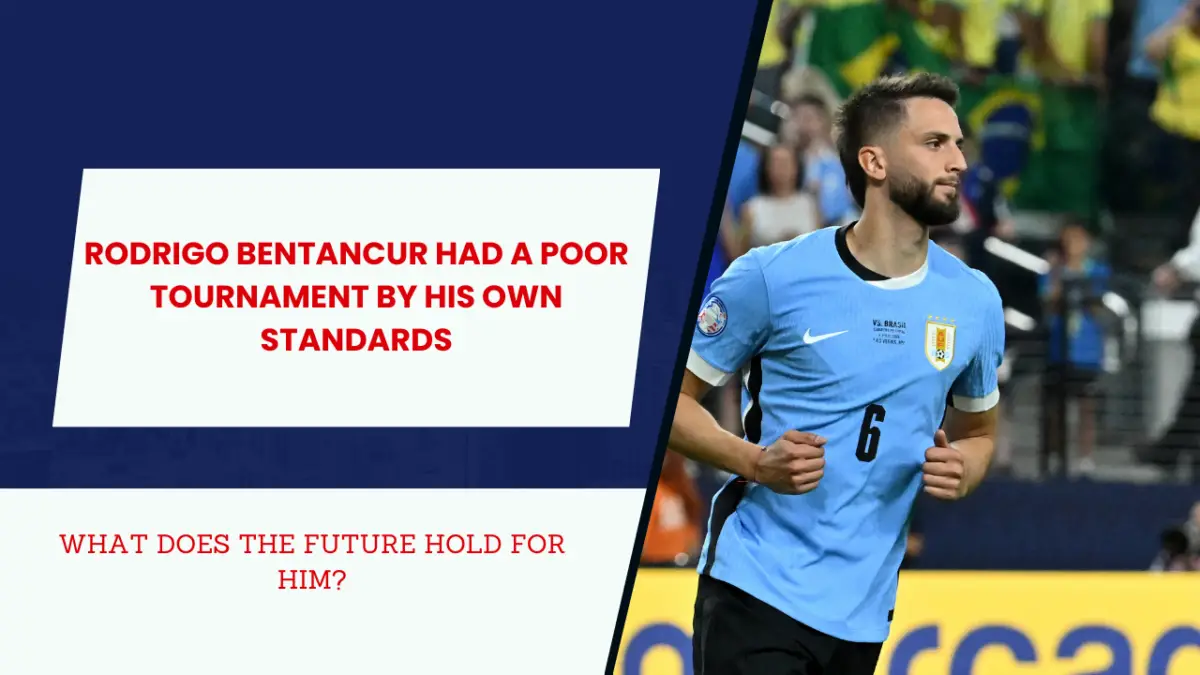 Rodrigo Bentancur of Tottenham Hotspur struggled for Uruguay in the Copa 