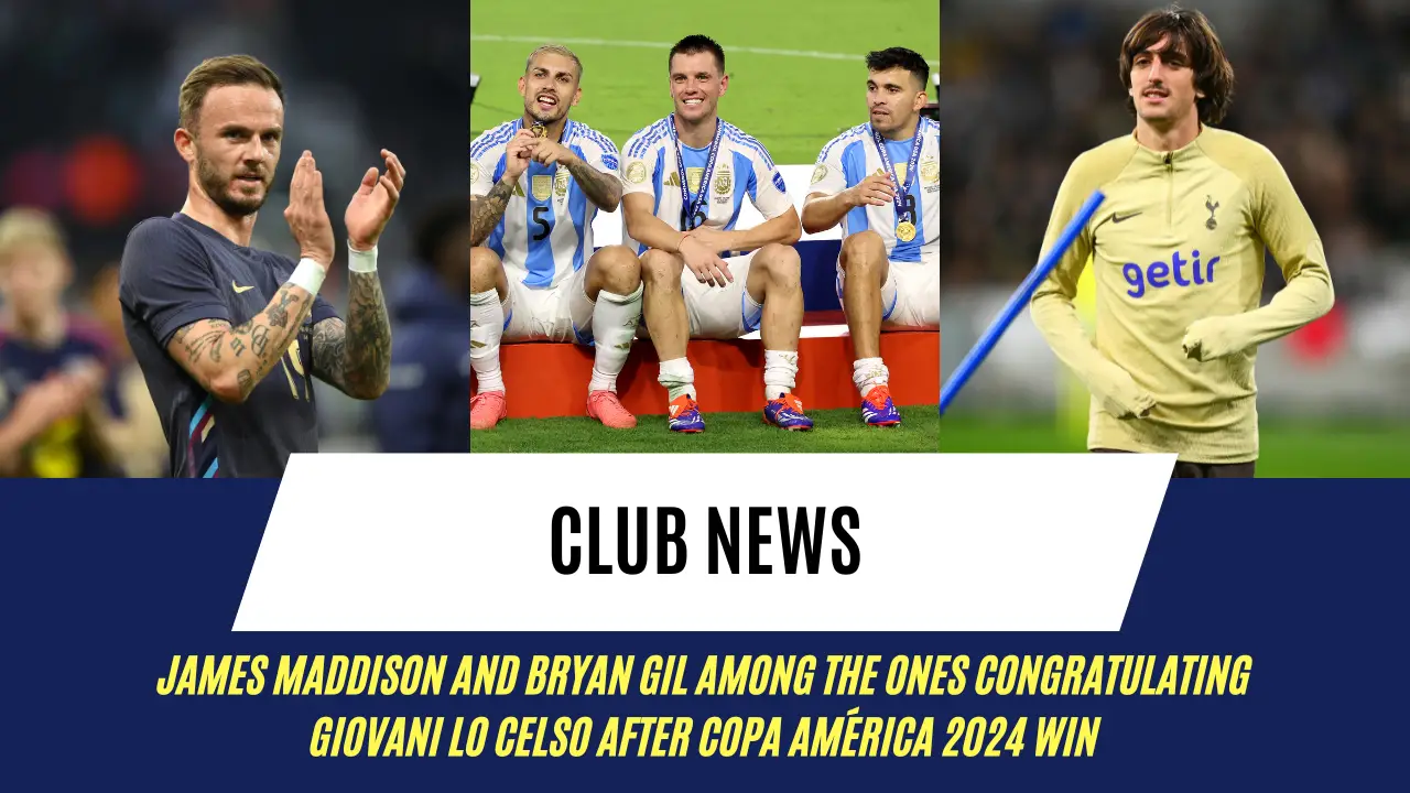 Tottenham stars react to Giovani Lo Celso after his match-winning performance in the Copa America final ft. Maddison