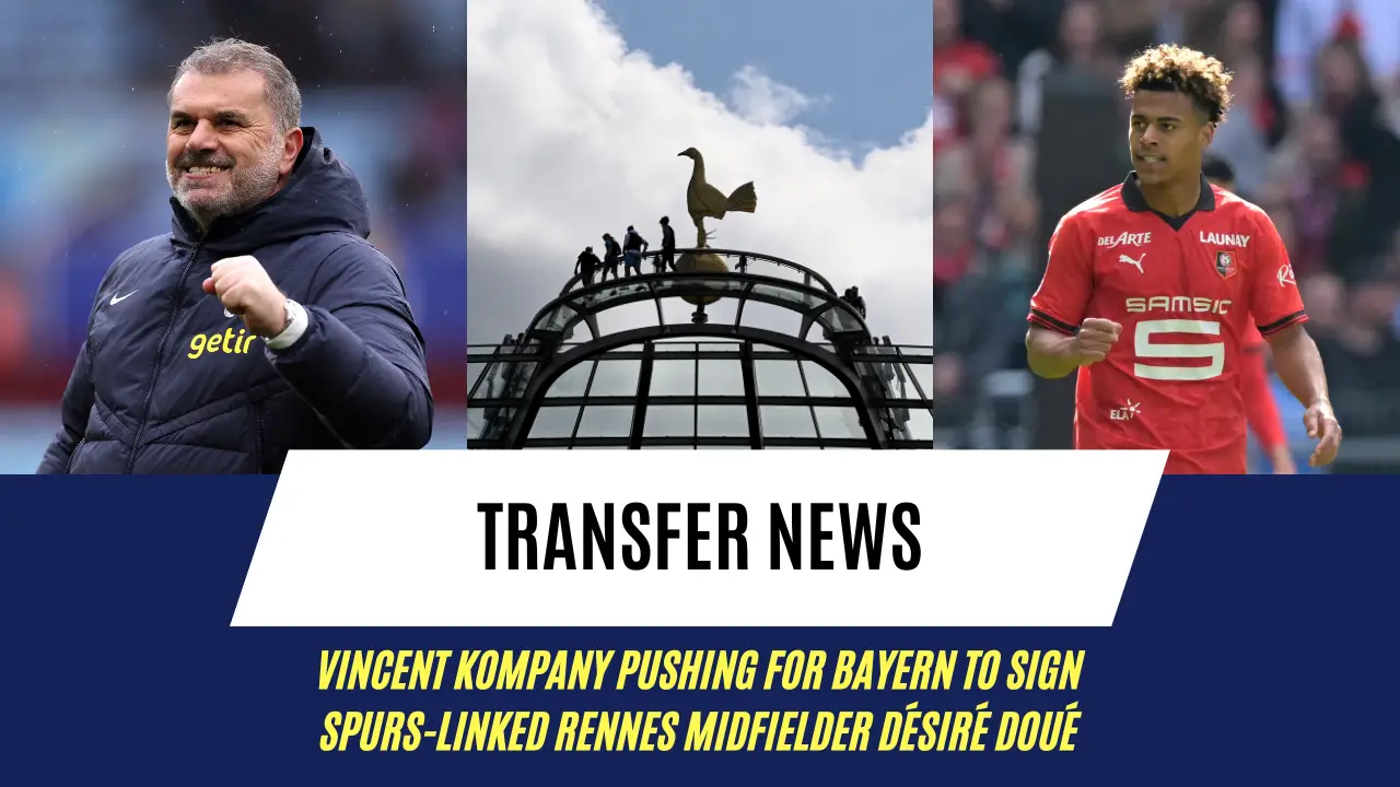 Vincent Kompany pushing for Bayern to sign Spurs-linked Rennes midfielder Désiré Doué