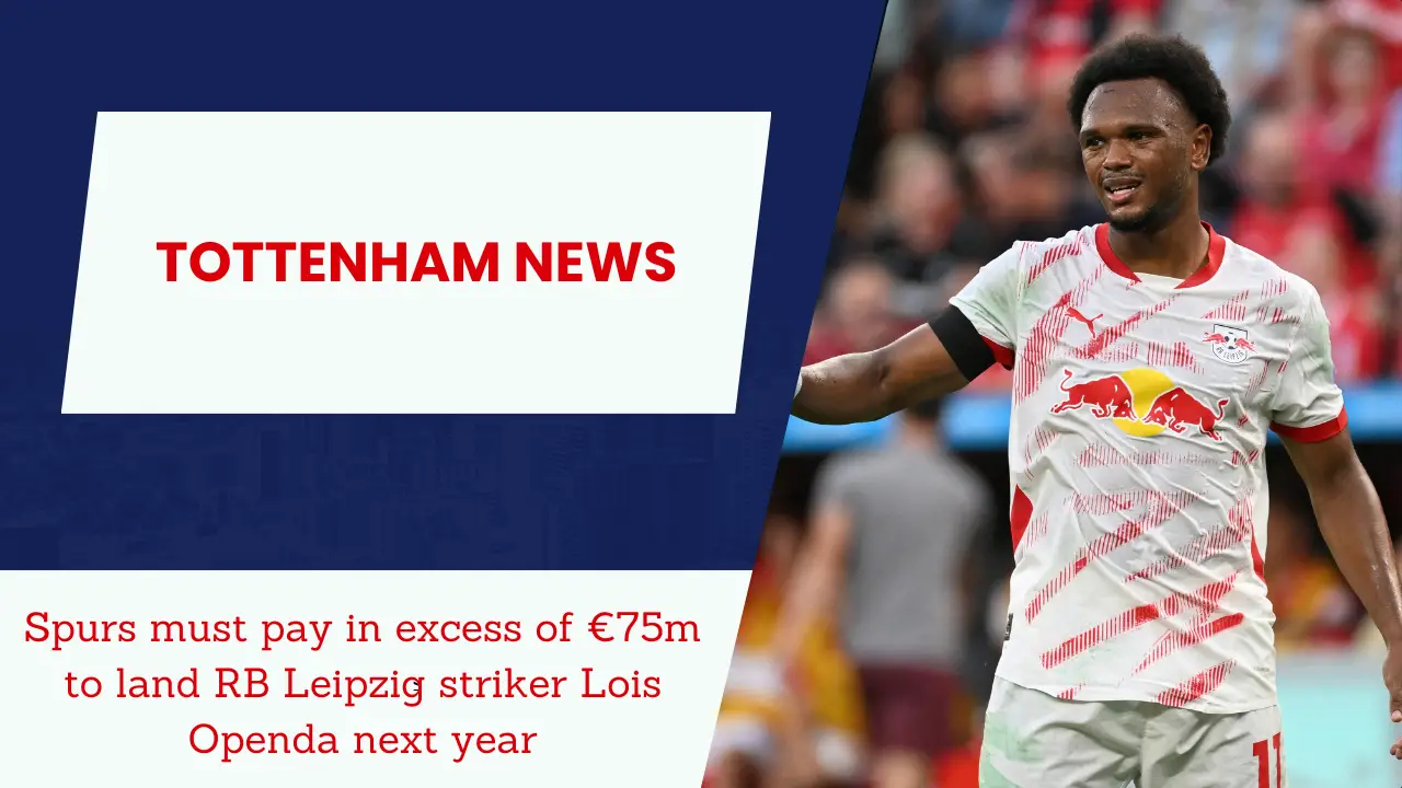 Tottenham may decide to revive their interest in RB Leipzig striker Lois Openda in 2025