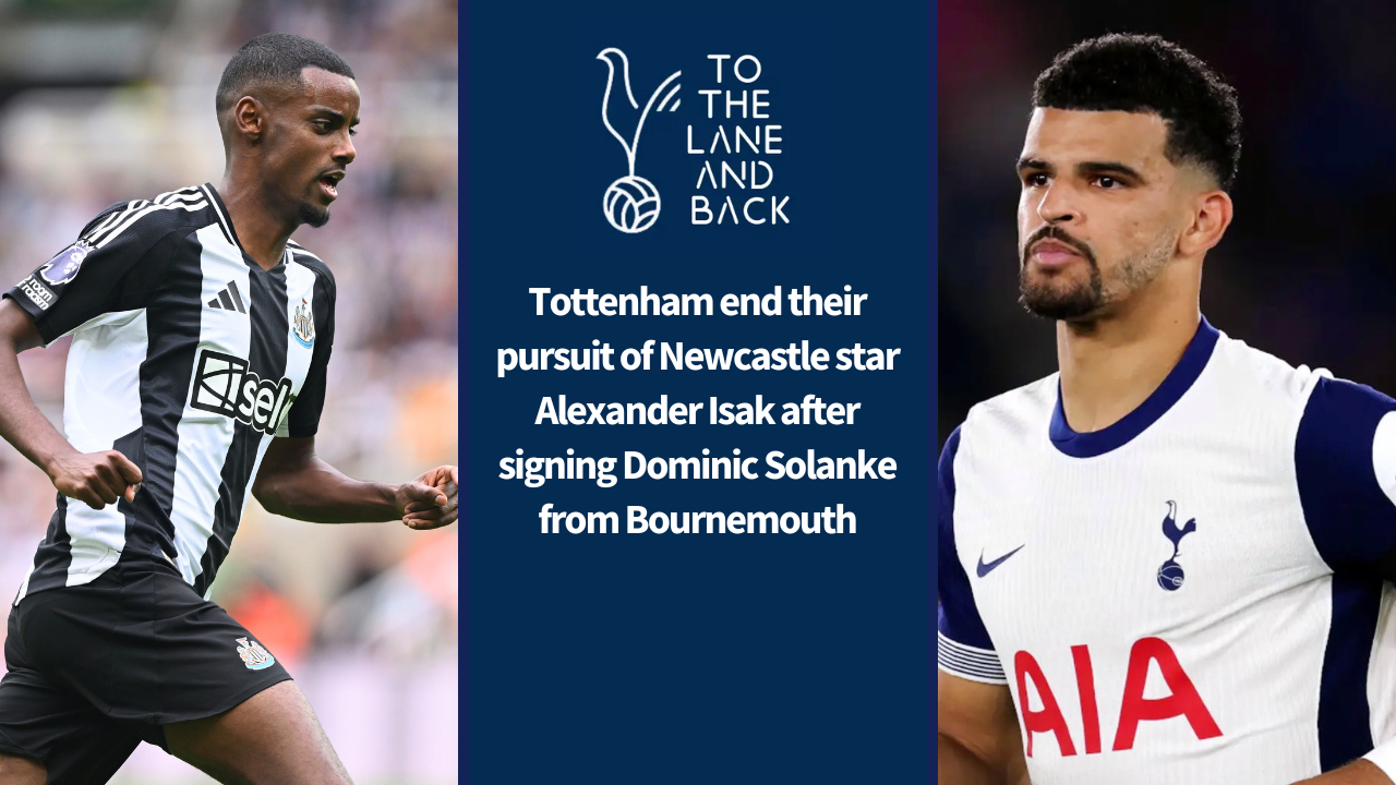 Tottenham end their pursuit of Newcastle star Alexander Isak after signing Dominic Solanke from Bournemouth