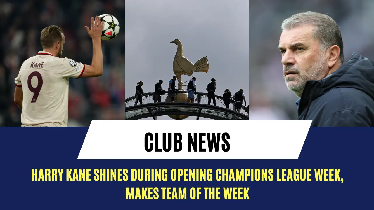 Harry Kane shines during opening Champions League week, makes Team of the Week