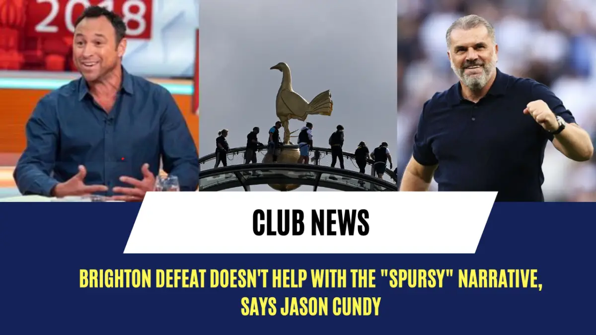 Brighton defeat doesn't help with the "Spursy" narrative, says Jason Cundy