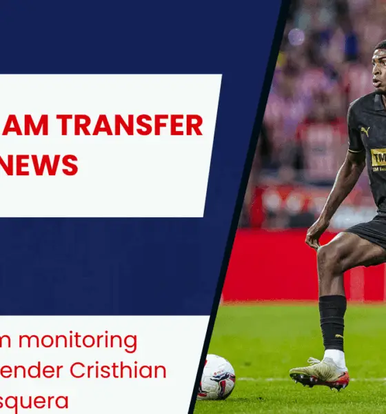 Tottenham monitoring Valencia defender Cristhian Mosquera