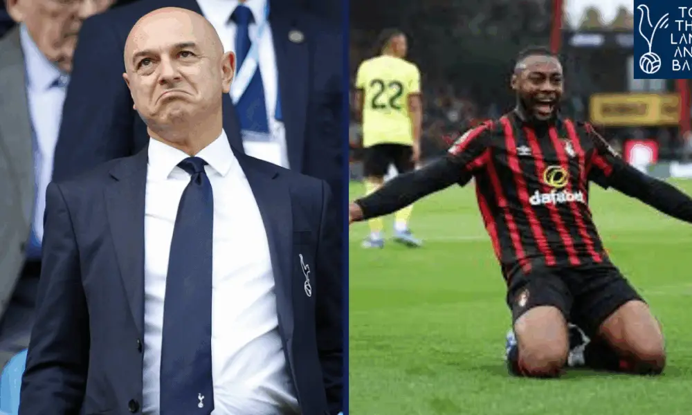Tottenham will have to shatter their transfer record to sign Bournemouth star Antoine Semenyo.