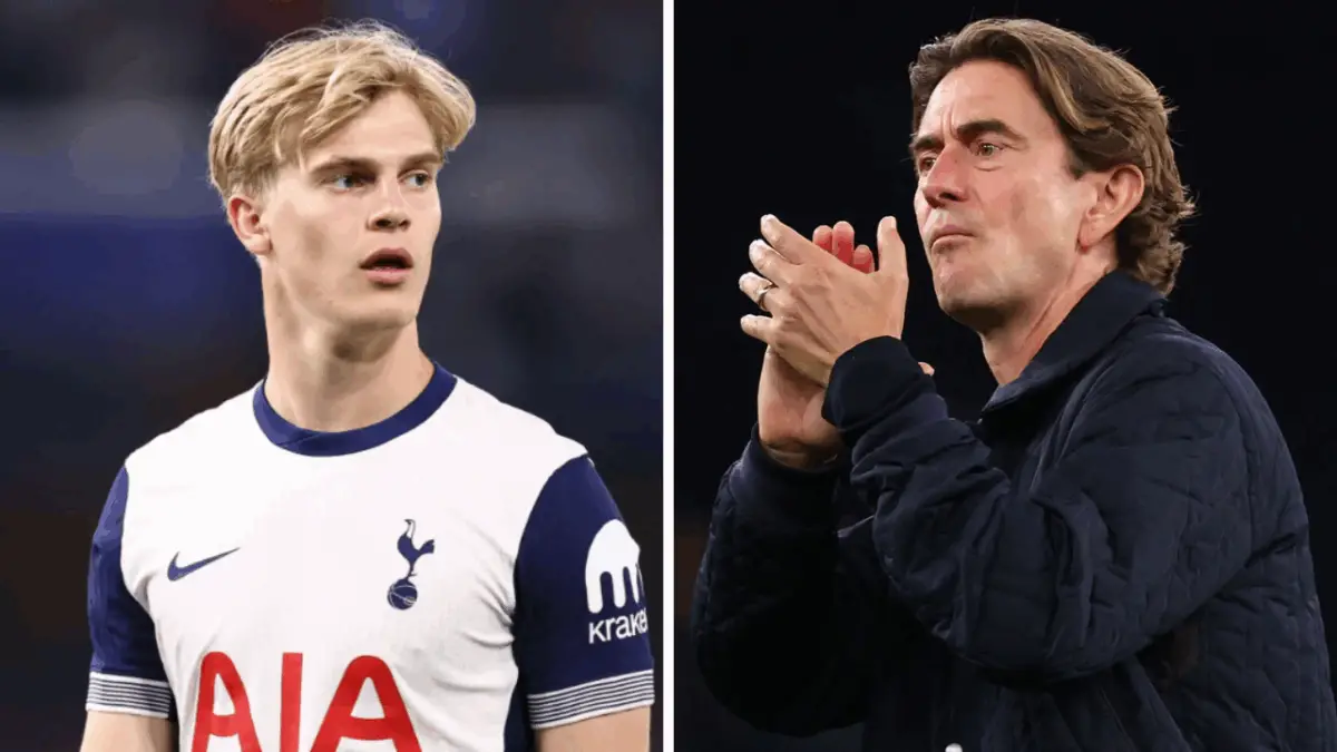 Tottenham midfielder Lucas Bergvall has grown leaps and bounds under Thomas Frank